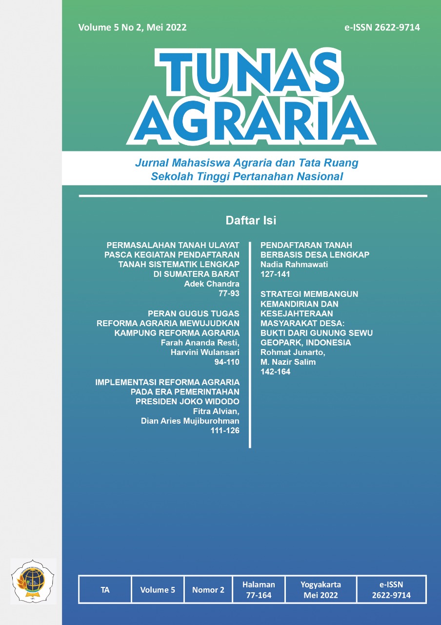					View Vol. 5 No. 2 (2022): Mei-Tunas Agraria
				